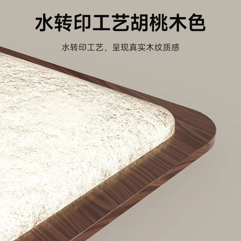 Living room ceiling light medium ancient style retro wabi wind bedroom room light walnut pattern whole house lighting combination package