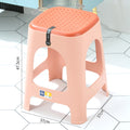 European style fashionthickened plastic stool cut out style bath stool stackable four-color high stool adult home cooked rubber stool