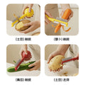 Creative tumbler vertical peeler with cleaning brush - versatile, convenient, and multi-functional peeling tool for soft and hard produce