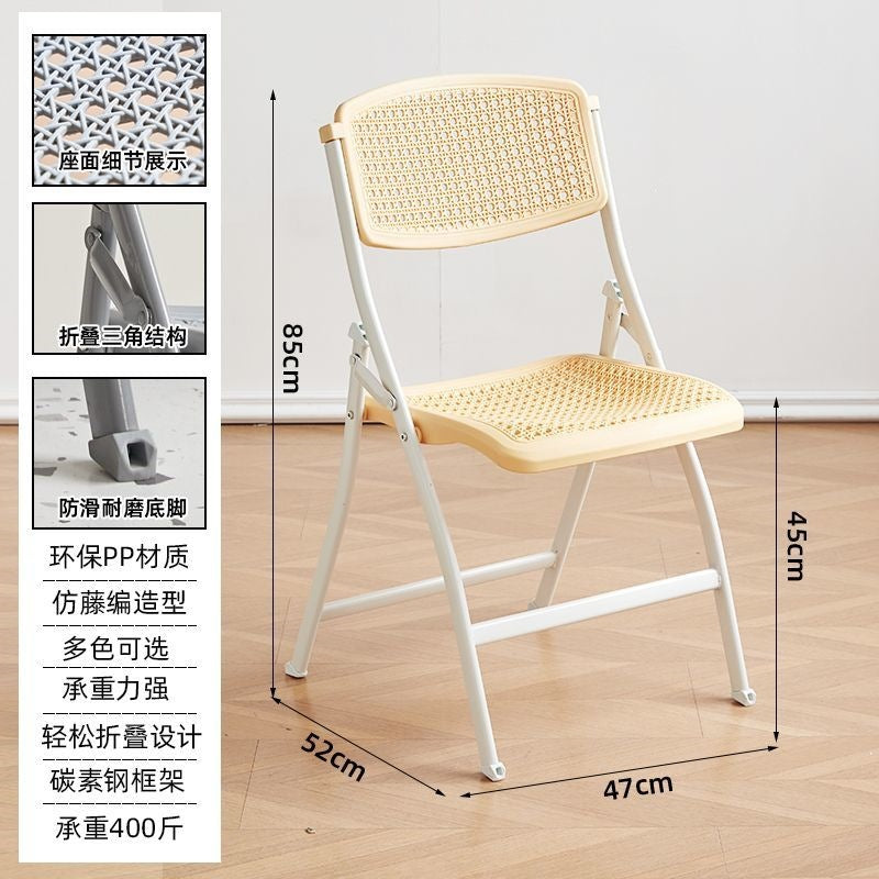 Office conference backrest chair breathable plastic foldable chair training chair thickened casual stool home computer chair dining chair