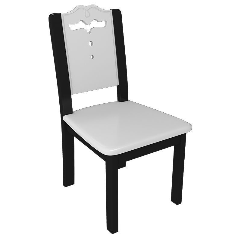 Solid wood chair durable chair dining chair for home rental house casualmahjong stool hotel black and white restaurant dining table and chairs