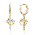 Amazon cross-border new product crown cross pendant earrings niche style design fashiontrendyeleganteasiest for match earrings