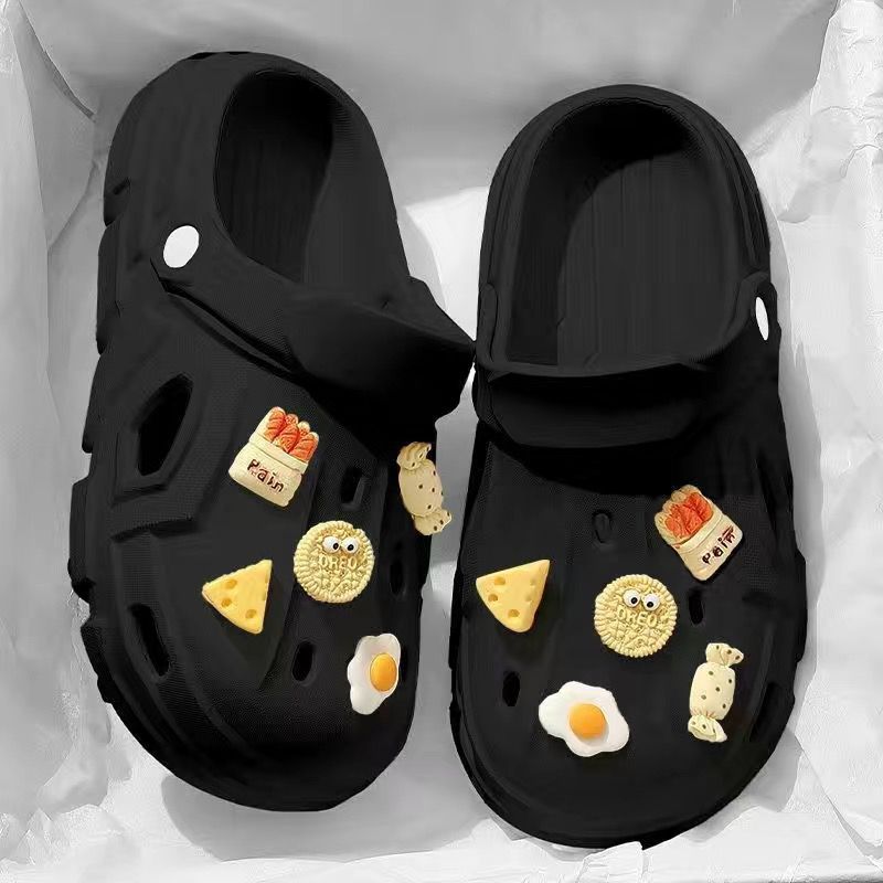 Crocs women's summer new arrival office heightening beach non-slip couple outwear toe cap sandals men's summer