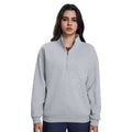 Fall and winternew arrival half-zipfleece-linedthickened stand collarsweatshirt women's casuallooseeasiest for matchheattechtopsd25154