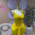 European and american cross-border women's spring  new arrival: solid color sleeveless camisole bandeau mini dress with open back and hip-hugging design