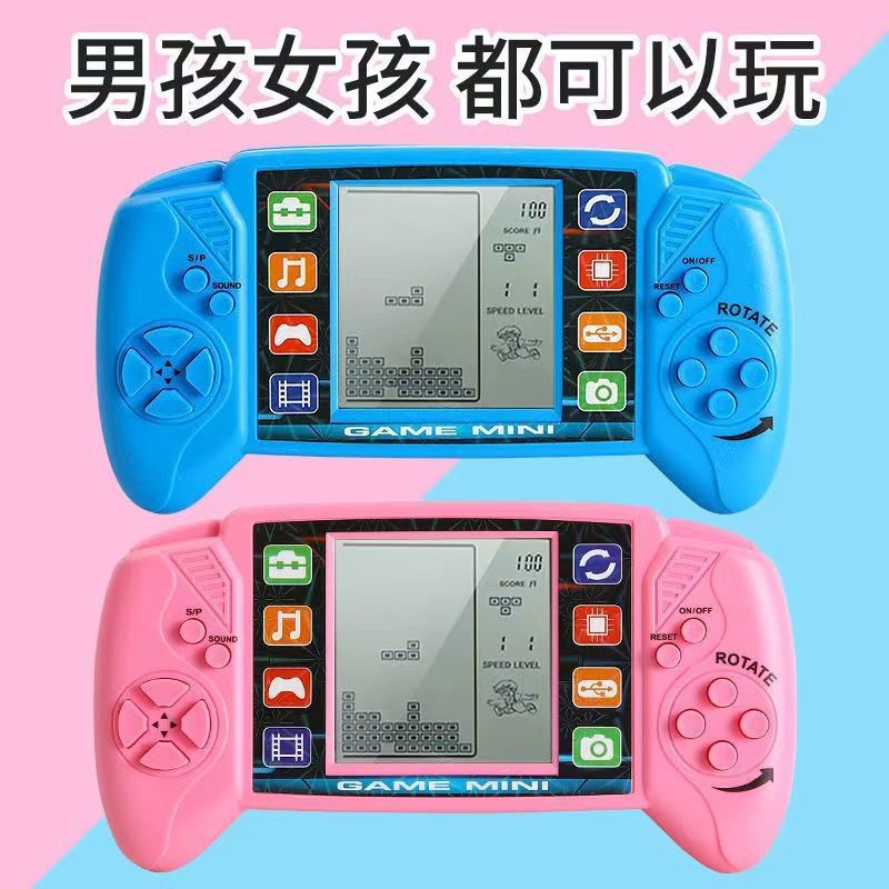 educational tetris game console toy - nostalgic handheld retro game machine for kids, students, and childhood memories - perfect gift!