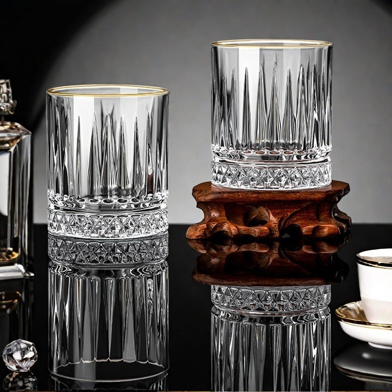 0.1kg white wine glass for homesuitlight luxury high-end gold painting 0.1kg cups one sip cup small foreign wine beer liquor cup