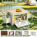 Outdoor camping storage box table all-in-one foldable large capacity car storage box multifunctional camping storage foldable table