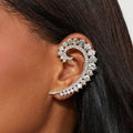 European and american style gypsophila ear cuffs & earrings - luxury, high-end, heavily detailed, diamond-studded, unique design earrings for women