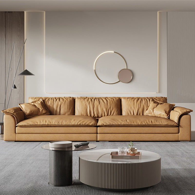 Foshan furniture factory wholesale italian leather sofa down washable tech fabric sofa genuine leather sofa
