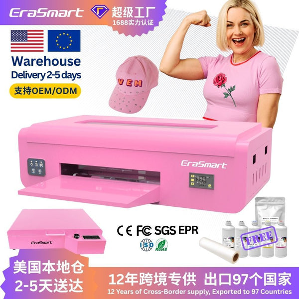 Erasmart white ink heat transfer T-shirt digital printing machine A3DTF textile canvas bag heat transfer printer