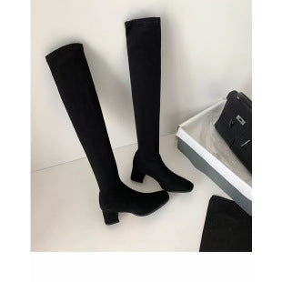 winter new arrival: plus size fleece-lined over-the-knee boots for cross-border e-commerce. sizes 35-42 available. wholesale options available. dropshipping for  and