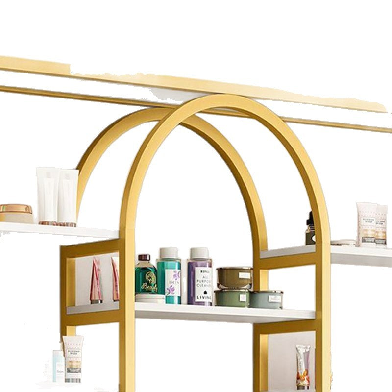 Multifunctional live streaming backdrop display cabinet, cosmetics display rack, freestanding floor display, handbag, nail art, and beauty product showcase