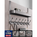 Double-layer clothes hanger behind the door, no need to punch holes, bedroom door hook, door back coat rack, storage rack behind the door