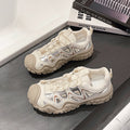 Chunky platform sneakers - 2026 summer new arrival: breathable, hollow-out, versatile, soft sole, mesh casual shoes - dad shoes