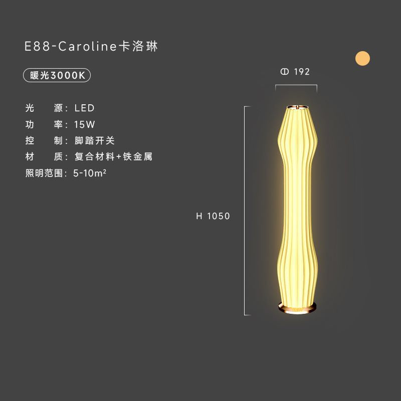Creative art influencer 3d printed floor lamp - bedroom bedside, living room, hotel, restaurant - minimalist modern standing floor light