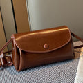 genuine leather women's bag crossbody bag fashioneasiest for match small bag cowhide shoulder bag girls classy sense oil wax leather bag