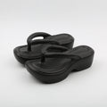 Zhao lusi's same style eva stepping on shit flip-flops women's summerthick soleheight increasingoutwearfashion beach shoes