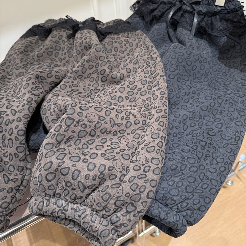 Trendy fall/winter girls' fleece-lined thickened cotton pants - korean style warm, stylish, and casual kids' clothing