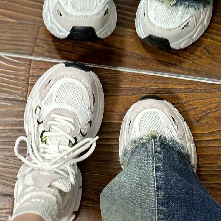 Dad shoes women's 2026new arrivalsummer thin women's shoes easiest for matchthick solebest sellingwhite shoescasual sneakers