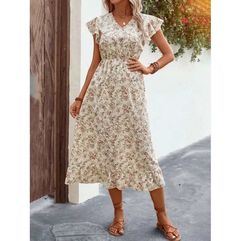 Shipped:  new summer collection - independent station cross-border e-commerce, comfortable & casual slim-fit dress, european & american style, perfect for vacation