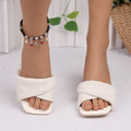 Exportplus sizetongue square toe stiletto sandals women's outwearsummernew arrivalins open toe classy cross slippers in stock