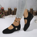 autumn new arrival: women's wedge heel single shoes for cross-border e-commerce. available in plus sizes. 0.5cm heel height difference. wholesale options available. dropshipping to  and