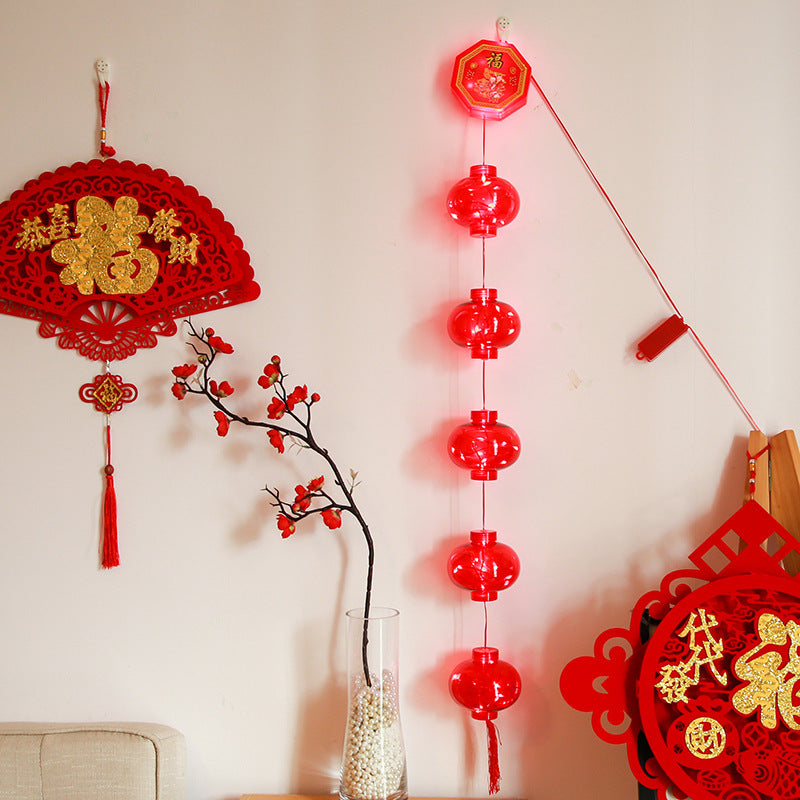Lanterns flashing lights string lights gypsy stars household Chinese New Year decorative pendants Spring Festival lanterns New Year's arrangement pendant decorative lights