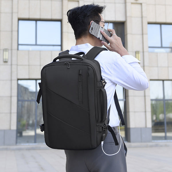 Factory Supply Wholesale Backpack Men's Business Bag Large Capacity Business Travel Bag Expansion Computer Bag Leisure Bag