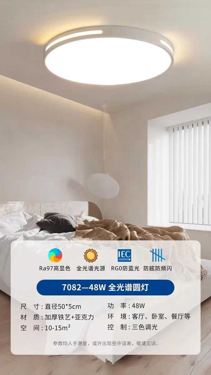 Zhongshan Lighting Living Room Light Modern Simple Atmospheric Main Light Full Spectrum Eye Protection Ultra-thin LED Ceiling Light Whole House