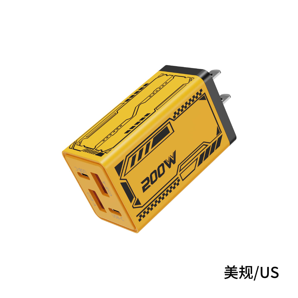 130w multi-port charger 2usb+2pd mecha plug suitable for apple huawei us standard european standard charger