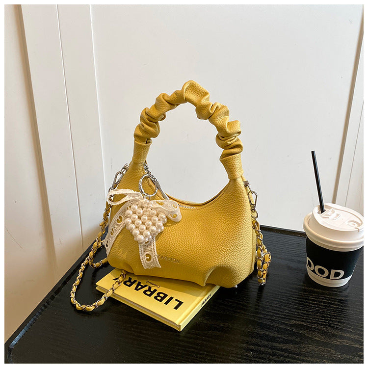 Cross-border bag women's 2025 trendy new niche design women's bag cloud bag underarm bag premium texture shoulder bag