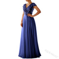 summer new arrival: women's foreign trade dress -  &  new v-neck sequin chiffon patchwork evening gown maxi dress