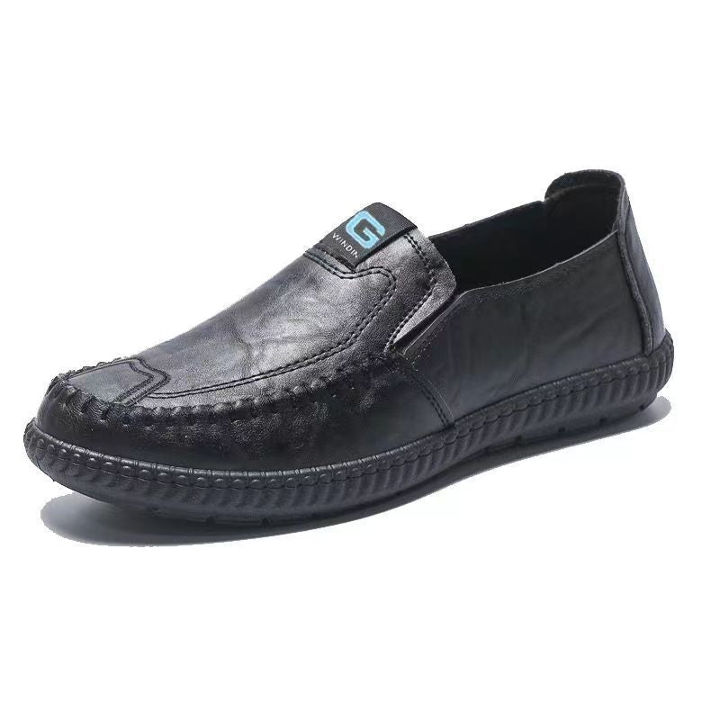 Spring/summer new arrivals: men's leather shoes - versatile korean & british style, trendy fashion, business shoes, slip-ons, casual shoes - dropshipping available