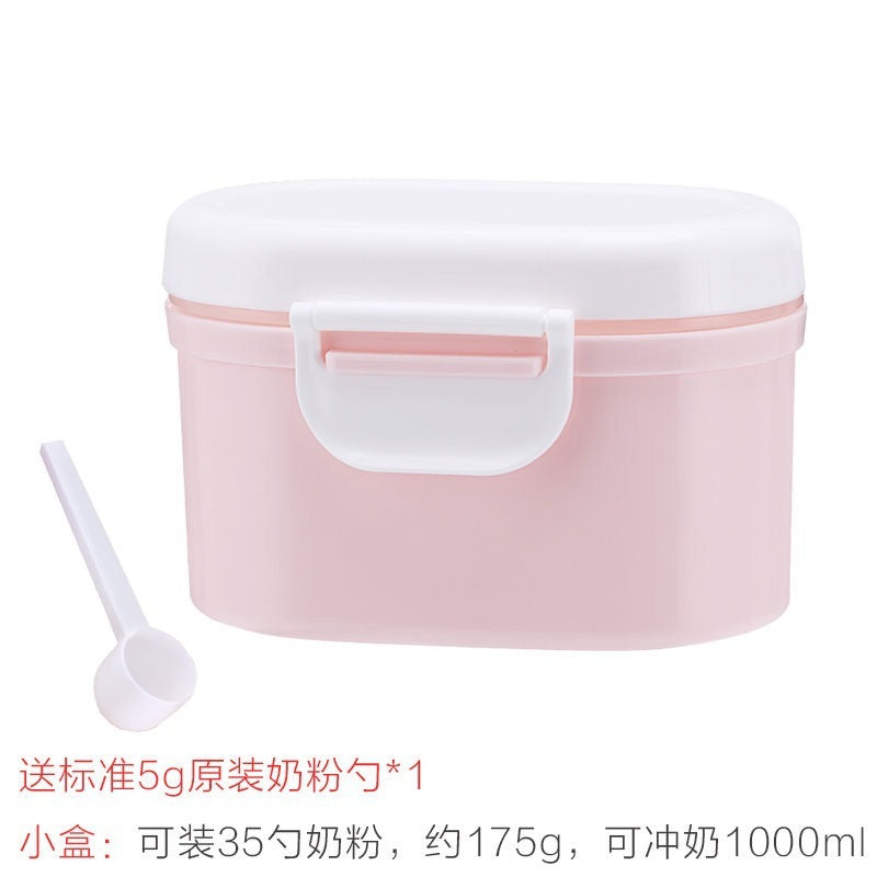 Baby formula box, portable food supplement rice noodle box, sealed jar, moisture-proof large storage tank, divided into grids