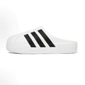 Step on shit feeling summer half drag shell toe half bag pvc toe cap slippers for men and women same style black and white trendyeasiest for matchoutwearins
