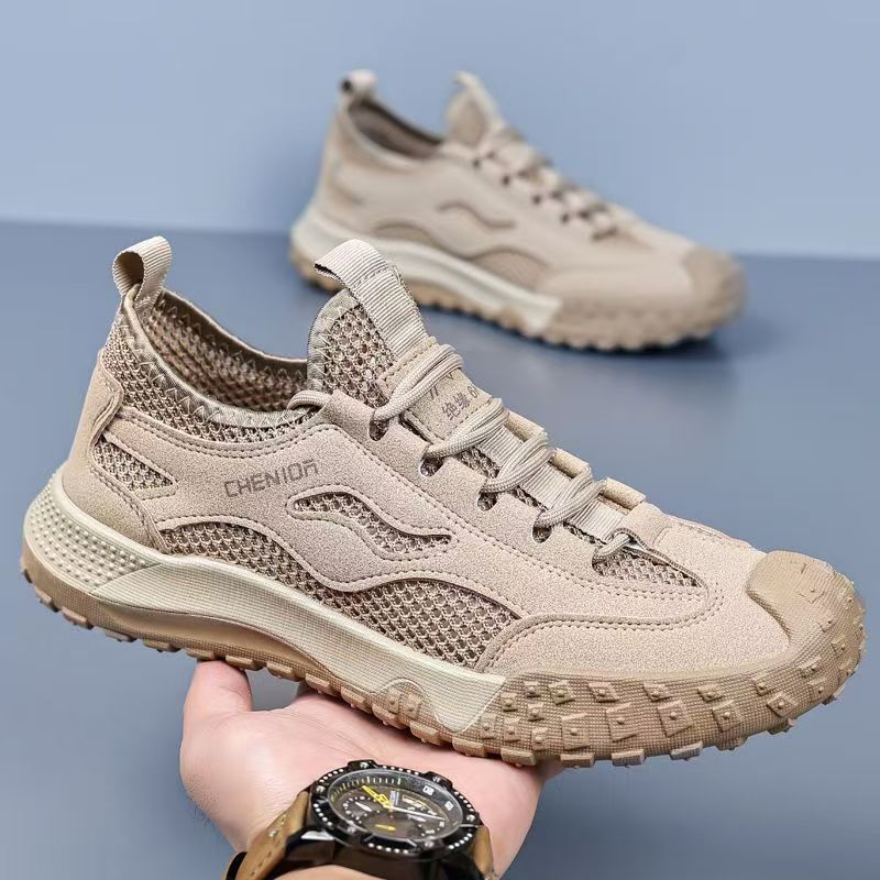 Men's summer new arrival: lightweight, breathable, odor-resistant flyknit mesh shoes - versatile casual sneakers for men, athletic mesh shoes