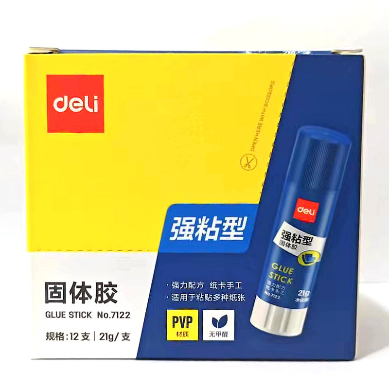 Deli 7122 Strong Solid Glue Stick Children and Students Handmade Solid Glue Stick High Viscosity Solid Glue Wholesale