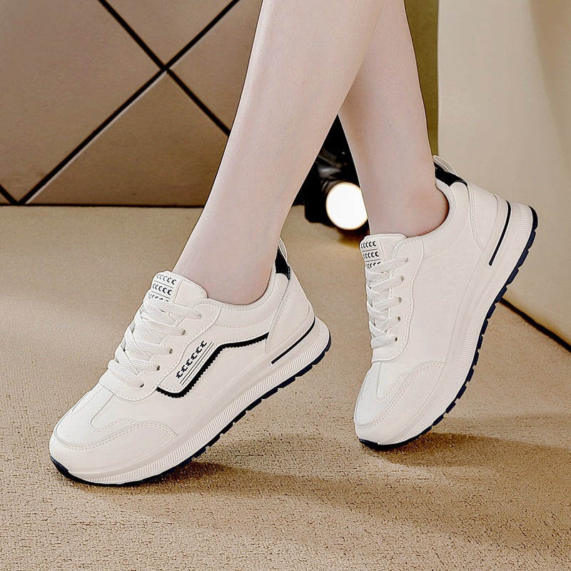 plus size women's soft sole athletic shoes - new spring/autumn versatile white sneakers - lightweight casual running shoes
