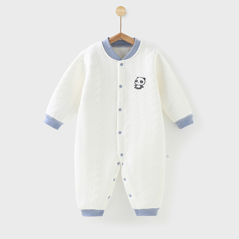 Baby rompers - spring, autumn, and winter styles - quilted baby outwear - newborn winter warm jumpsuits, crawling suits, and sleepwear