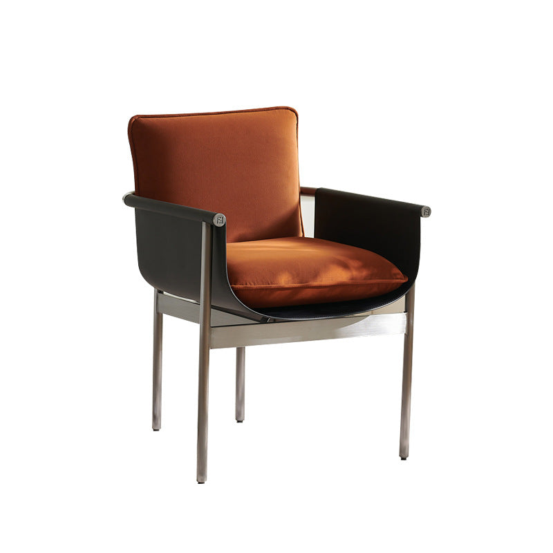 New stainless steel dining chair - modern luxury, high-end backrest, italian designer style, premium restaurant table chair