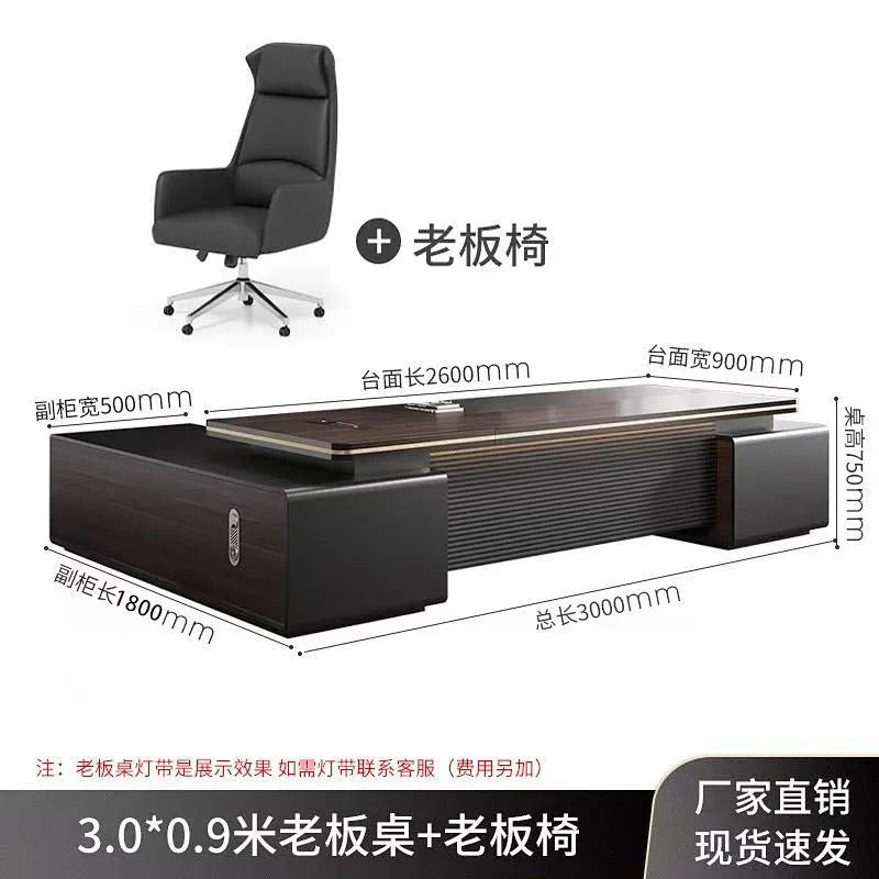 E0 environmental-friendly accessible luxury boss office desk and chair combination casual modern president room classy furniture manager supervisor table
