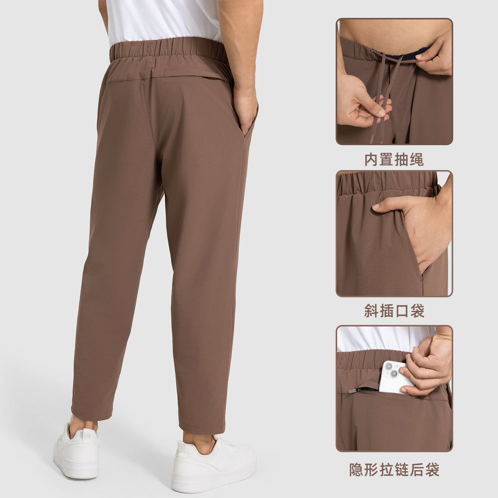 New men's straight-leg casual pants - spring/summer collection. relaxed fit, versatile, lightweight, quick-drying, ideal for running and sports. style: dmk004
