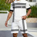 men's short-sleeve and shorts set, casual sportswear set, 3d printed cross-border hot seller, dropshipping available