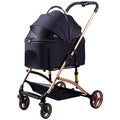 Pet stroller for dogs and cats - portable, foldable, lightweight, and large capacity cat carrier for small to medium breeds