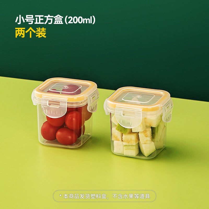 Kitchen finishing dustproof storage box with lid transparent refrigerator storage box food grade plastic food crisper