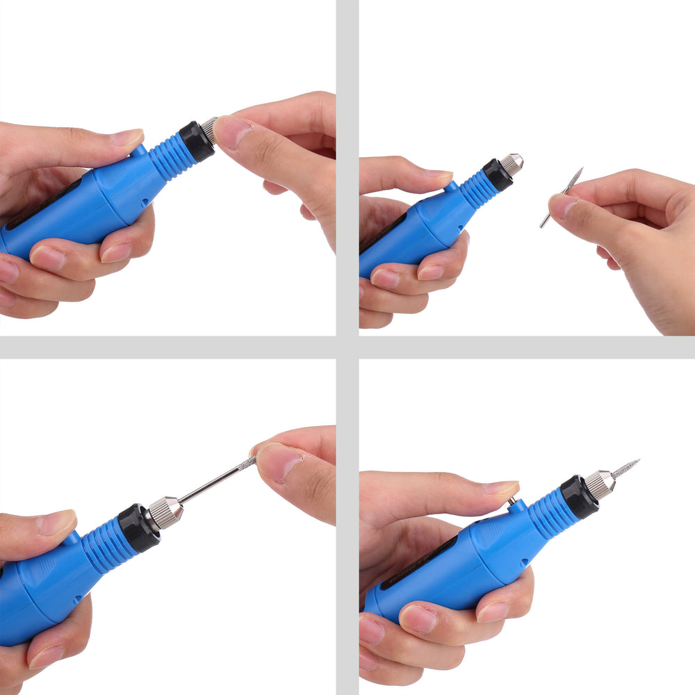 Mini nail drill set - portable electric nail file & polisher kit