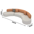 Orange and off-white 3.2m large sofa