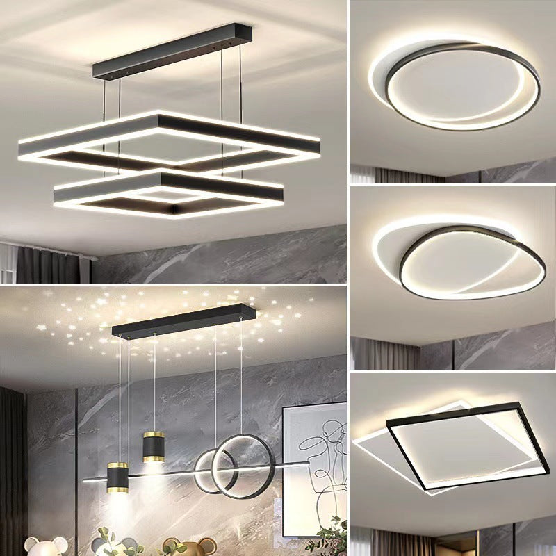 Minimalist living room chandelier 2023 new modern simple living room main light smart whole house package Zhongshan lighting