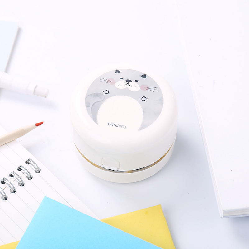 Deli desktop cleaner, suction eraser, crumb vacuum cleaner, students use mini children's large suction to charge and absorb ash.